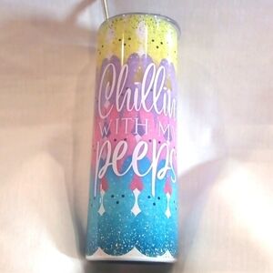 "Chilling with my Peeps" 20 oz. Stainless Steel Tumbler